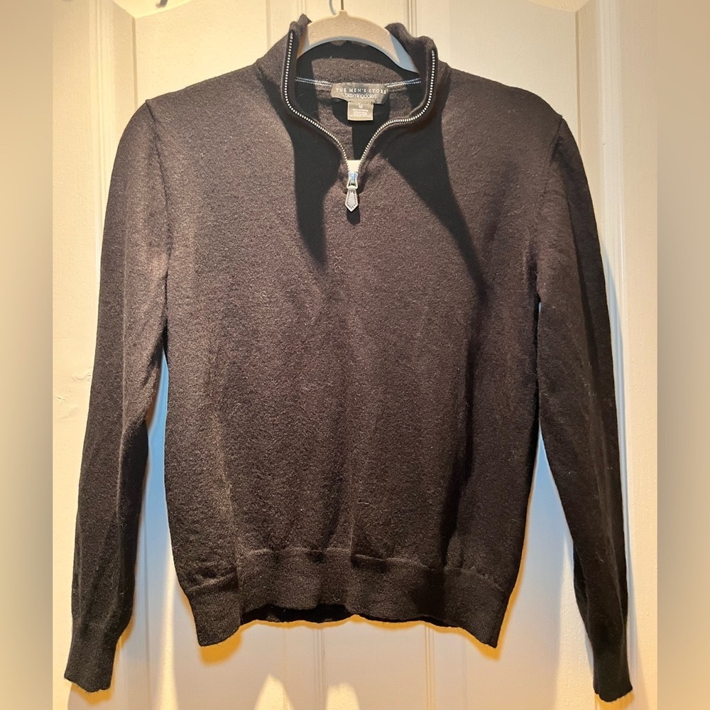 Men's Black Half-Zip Sweater
